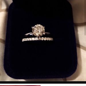 Solitaire Diamond ring silver new size 5 Cz